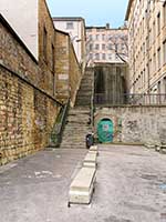 Rue Adamoli depuis la rue des Fantasques Lyon 1er