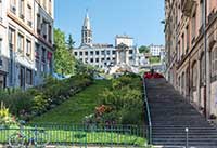 Montée de l’Amphithéatre (bas) vers le Jardin des Plantes Lyon 1er