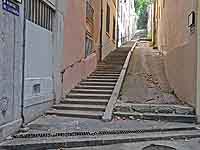 Montée de la Chana depuis la Place de Bourgneuf Lyon 5ème