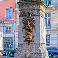 Détail de la Fontaine Place Gensoul Lyon 2ème