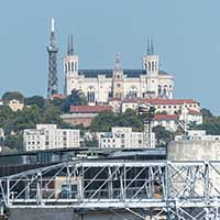 Fourvière vue depuis La Mulatière