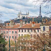 Fourvière vue depuis le "Jardin des Plantes"