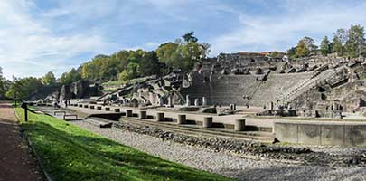 Panorama du théatre Romain de Fourvière Lyon 5ème