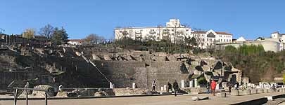 Panorama du théatre Romain de Fourvière Lyon 5ème