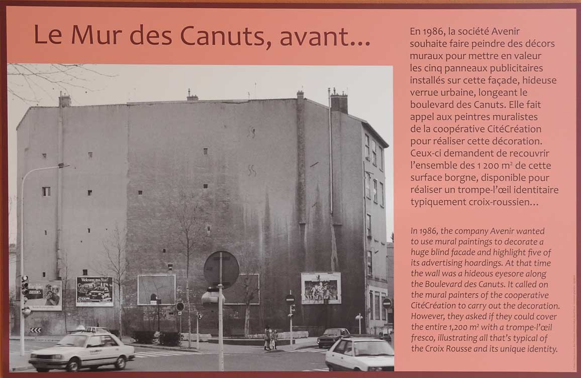 le mur des Canuts, Boulevard des Canuts Lyon 4ème