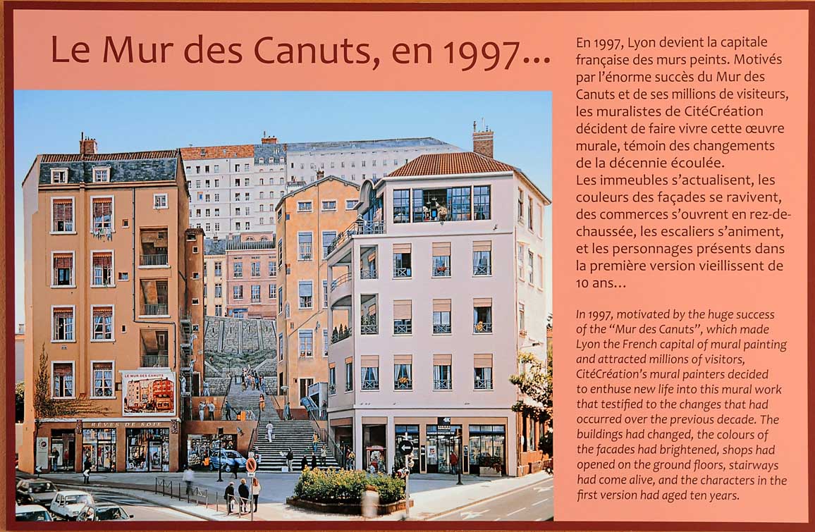 le mur des Canuts, Boulevard des Canuts Lyon 4ème