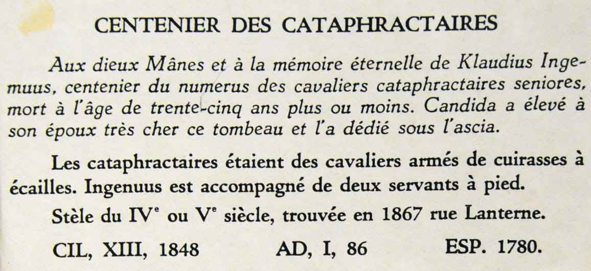 Cavaliers armés de cuirasses à écailles - Cataphractaires