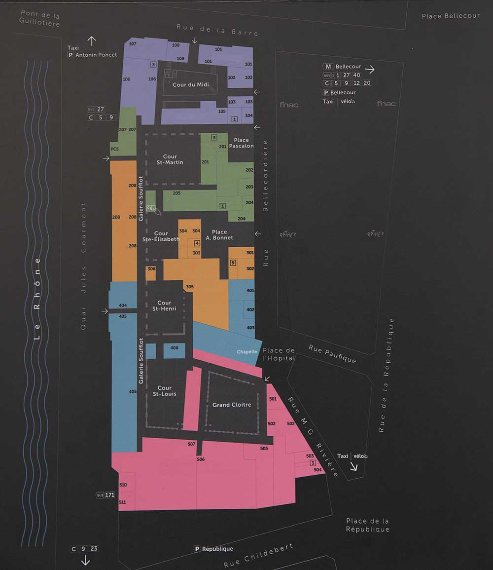 Plan de l'Hotel Dieu Quai Jules Courmont Lyon 2