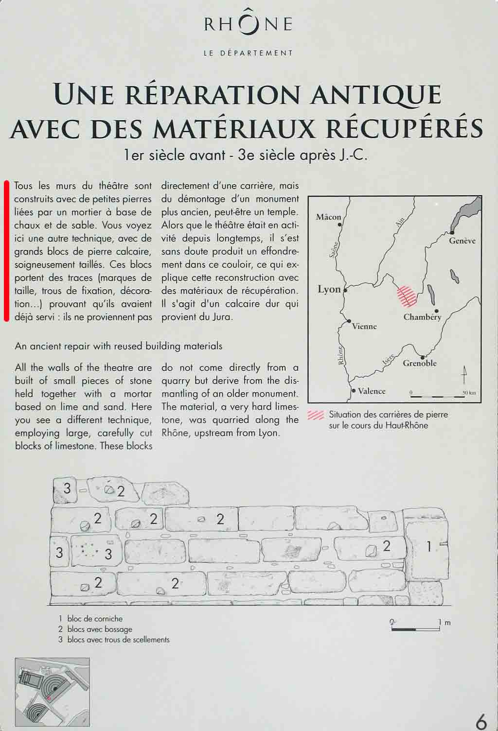 Réparation du Théatre Romain de Fourvière