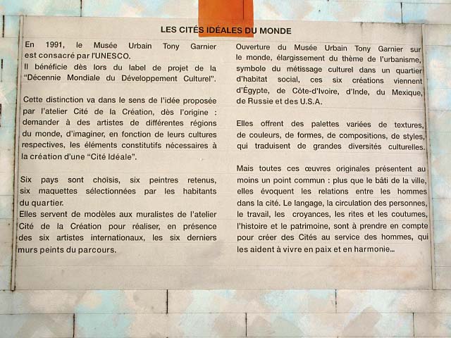 Informations sur le musée urbain Tony Garnier