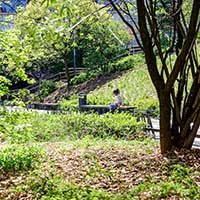 Jardins vers le Gros Caillou de la Croix-Rousse Lyon 1er