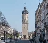 Beffroi Hopital de la Charité vu de la place Bellecour Lyon 2ème