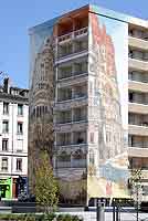 Fresque Boulevard des Etats-Unis Lyon 8ème Musée urbain Tony Garnier "Tour de Babel", Bruegel