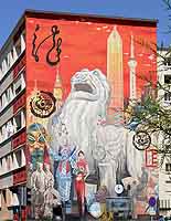 Fresque Boulevard des Etats-Unis Lyon 8ème Musée urbain Tony Garnier Shanghaï Shi Qiren de Shanghaï  (2006)