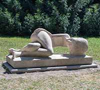 "La Déchirure" Nathalie Pesselon (1986) au Parc de la Tête d’Or Lyon 6ème