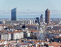 Place Bellecour et Part-Dieu