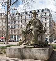 "Ville de Lyon" partie du monument à la République place Carnot avant 1975 Place Carnot