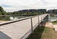 Passerelle de la Paix (mars 2014 - 220m ) reliant Saint Clair (Caluire) à la Cité Internationale (Lyon 6ème) (2014)