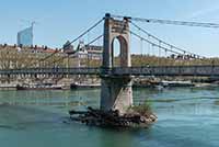 Passerelle du Collège sur le Rhône Lyon (1844)