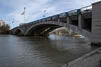 Pont Pasteur sur le Rhône en amont du Pont Raymond Barre Lyon (1952)