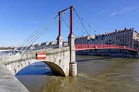 Passerelle Abbé Paul Couturier (Passerelle Saint-Georges) sur la Saône Lyon (1853)