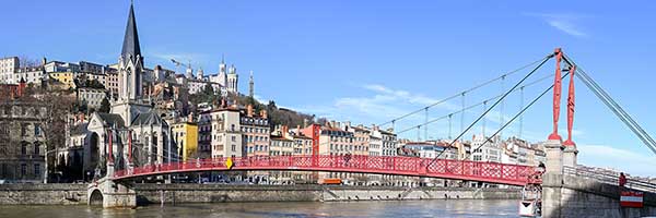 Passerelle Abbé Paul Couturier (Passerelle Saint-Georges) sur la Saône Lyon (1853)