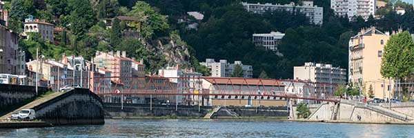 Passerelle de l’homme de la roche sur la Saône Lyon (1989)