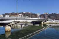 Pont Clémenceau  sur la Saône Lyon 9ème (1952)