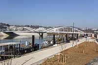 Pont Schuman du quai Gillet au Quai de la Gare d’eau Lyon 9ème (2014)