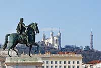 Place Bellecour Statue de Louis XIV (1638-1715) par Lemot Lyon 2ème