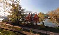 Ponts Raymond Barre et Pasteur vus du quai du Canada Lyon 7ème