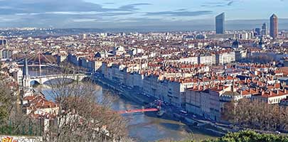 Vue de Lyon depuis Saint-Just