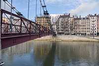 Quai Saint Vincent vers la Passerelle Saint Vincent Lyon 1er