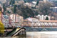 Quai Pierre-Scize et emplacement de la Pierre-Scize surmontée d’une villa Lyon 5ème