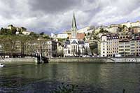 Quai Fulchiron et Eglise Saint Georges Lyon 5ème