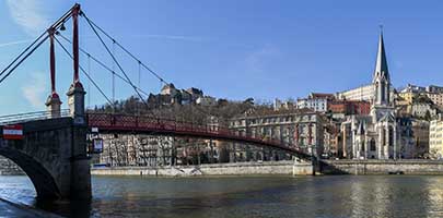 Quai Fulchiron et Eglise Saint Georges Lyon 5ème