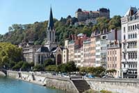 Quai Fulchiron et Eglise Saint Georges Lyon 5ème