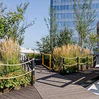 Le jardin suspendu sur le Parking rue Garibaldi à la Part Dieu et tour Incity Lyon 3