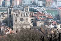 Cathédrale Saint Jean Baptiste vue depuis Fourvière