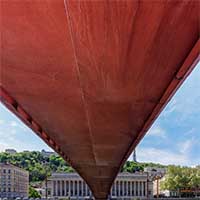 Passerelle du Palais de Justice sur la Saône