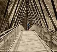 Passerelle de l’Homme de la Roche sur la Saône du quai Saint Vincent au Quai Pierre Scize