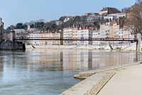 Passerelle Saint Vincent sur la Saône du quai Saint Vincent au Quai Pierre Scize