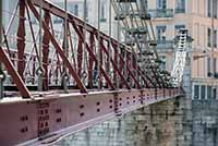 Passerelle Saint Vincent sur la Saône du quai Saint Vincent au Quai Pierre Scize