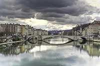 Pont Bonaparte sur la Saône (inauguré en 1950)