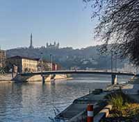 Le Grenier d’Abondance, Pont Maréchal Koenig sur la Saône et Fourvière