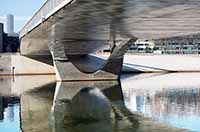 Pont Schuman entre le quai Gillet et le Quai de la Gare d’eau à  Vaise