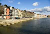 La Saône le long du quai Saint Vincent (Lyon 4ème)