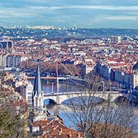 Saint Georges et le Pont Bonaparte sur la Saône