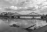 Confluent du Rhône et de la Saône - Pont S.N.C.F de la Mulatière sur la Saône