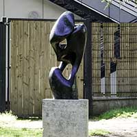 "Oiseaux de bronze" Sculpture par Jean-François Hamelin (1941-) 1982 - 17 rue du Docteur-Horand, Parc Montel Lyon 9ème